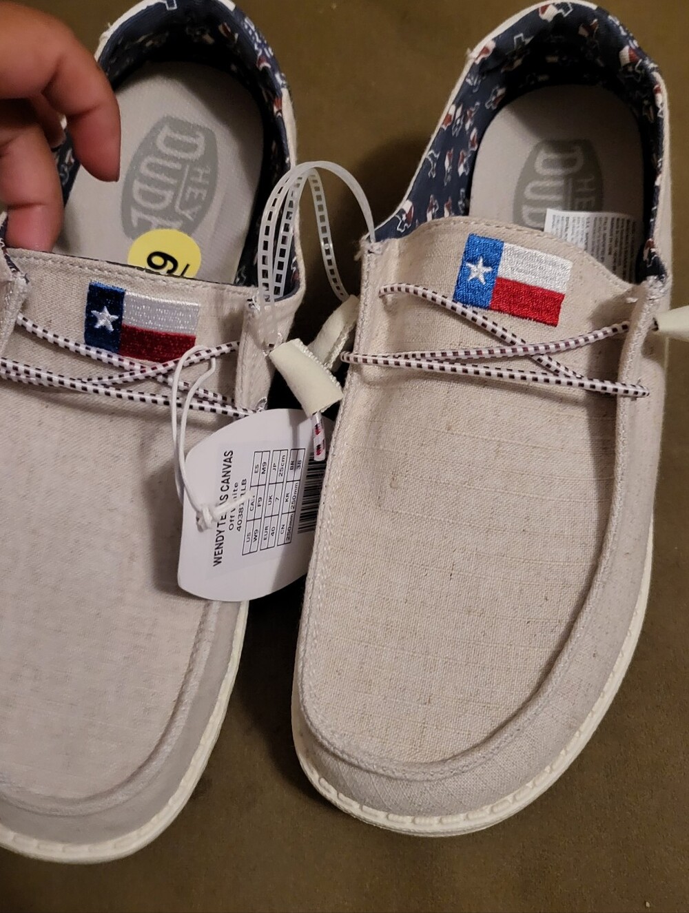 Hey Dude Texas Canvas Wendy Slip On W9
